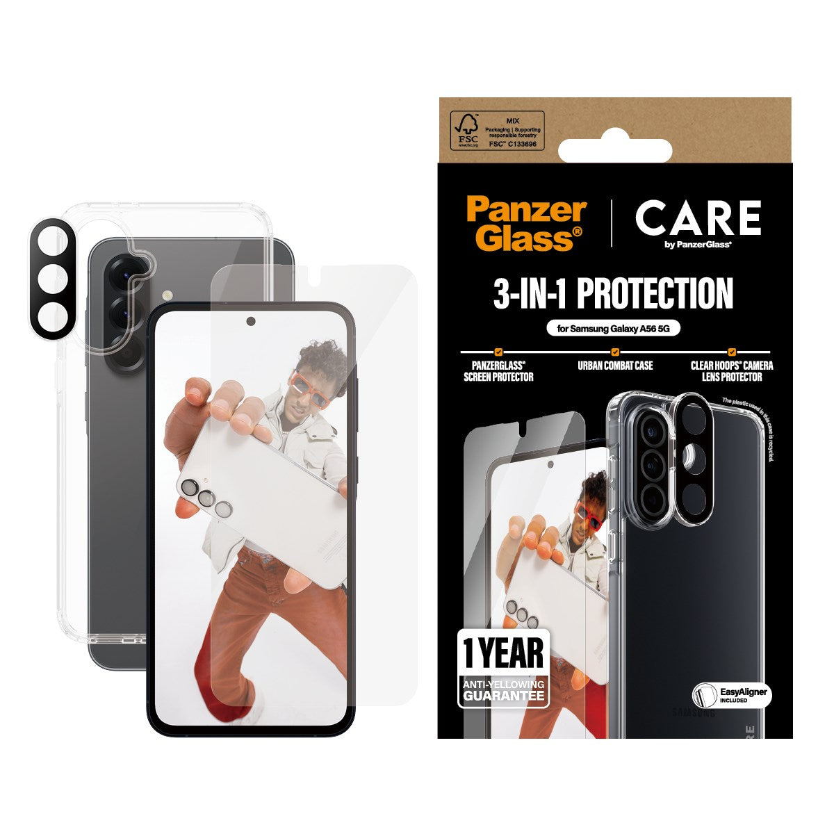PanzerGlass® | CARE by PanzerGlass® Urban Combat 3-in-1 Pakke Samsung Galaxy A56 5G